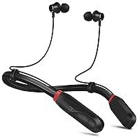 Bluetooth Earbuds 120 Hours Extra Long Playback with Microphone Headset, i35 Balanced Armature Drivers Stereo in Ear Wireless Ear Buds, Waterproof Workout Neckband Headphones (Black)