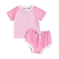 Kuriozud Baby Girl Summer Clothes Sleeveless Tank Top Shorts Set Cute Toddler Girl Outfit Aged 3 6 12 18 24 Months 2T 3T
