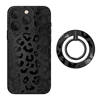 Velvet Caviar iPhone 15 Pro Case + MagSafe Grip Ring - BlackLeopard (Bundle)
