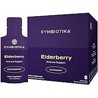 CYMBIOTIKA Elderberry Boost Supplement with Vitamin E, Organic Elderberry, Immune Support for Adults, Gluten Free, Keto, Vegan Healthy Supplements, Elderberry Flavor, 26 Pack