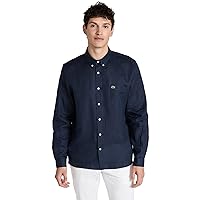 Contemporary Collection's Men's Long Sleeve Regular Fit Linen Button Down with Front Pocket