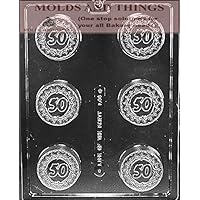 50TH Birthday Cookie Chocolate Candy Soap Mold 50th Anniversary chocolate candy mold With Copywrited molding Instructions