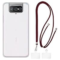 Asus ZenFone 7 ZS670KS Case + Universal Mobile Phone Lanyards, Neck/Crossbody Soft Strap Silicone TPU Cover Bumper Shell for Asus ZenFone 7 Pro ZS671KS (6.67”)