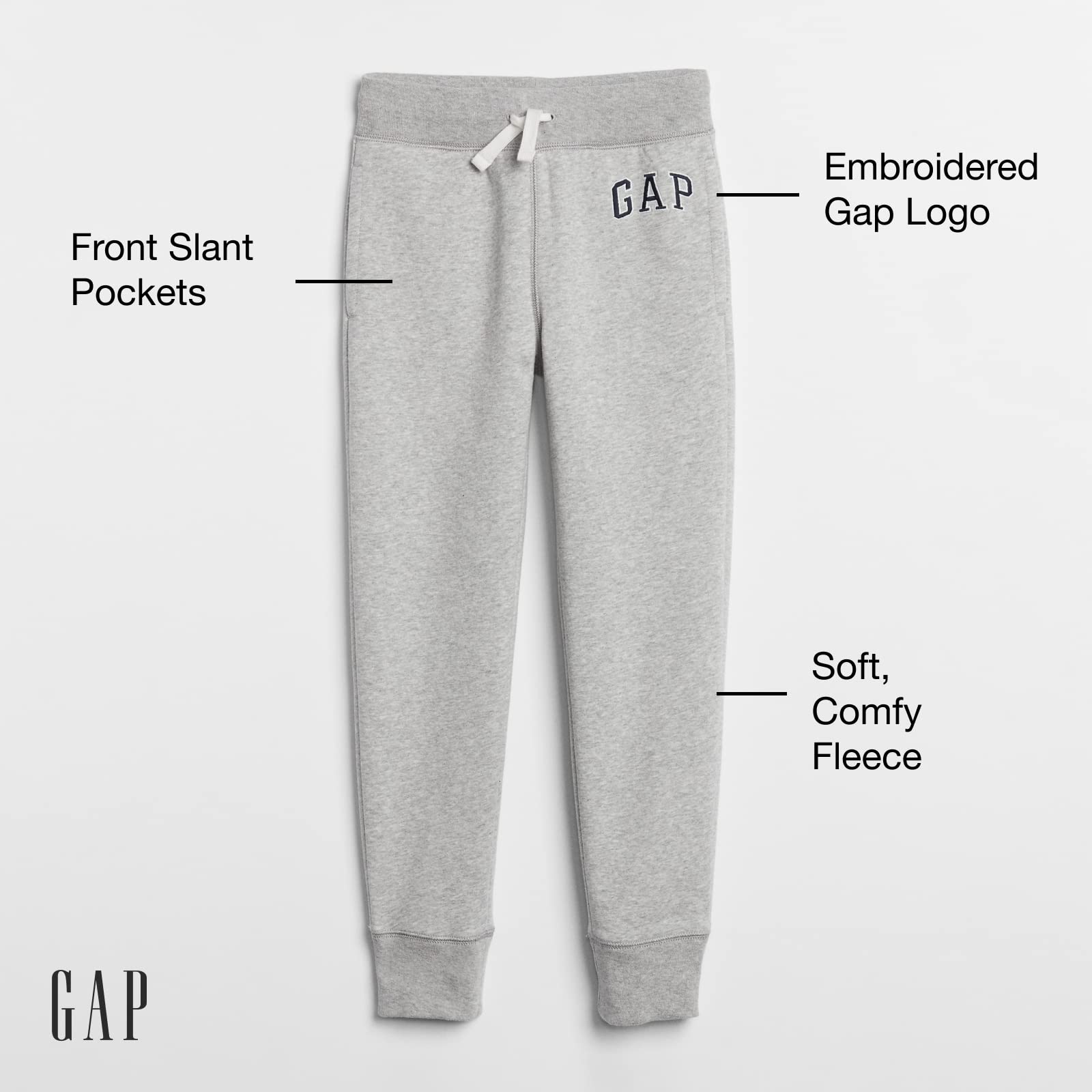 GAP Boys' Heritage Logo Pull-on Jogger Sweatpants