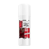 Colorista 1-Day Washable Temporary Hair Color Spray, Red, 2 Ounces
