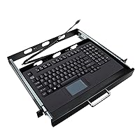 Adesso AKB-420UB-MRP 1u 19inch Rackmount Drawer with USB Touchpad Keyboard Which Designed Acco, 19 inches