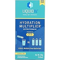 LIQUID IV Lemon Lime Hydration Drink Mix 10 Count, 0.56 OZ