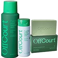 OffCourt - Fig Leaves + White Musk Performance Body Spray and Exfoliating Body Soap and Facial Moisturizer Bundle