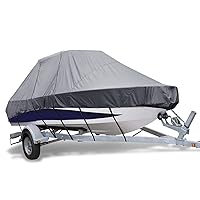 600D Heavy Duty T-Top Boat Cover, Waterproof UV Resistant Hard Top Boat Cover Fits 22-24 ft, Beam Width up to 106