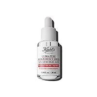 Kiehl's Ultra Pure High-Potency 9.8% Glycolic Acid Serum, Concentrated Face Serum to Exfoliate for Glowy Skin, Visibly Smooths Skin Texture & Boosts Skin Glow, All Skin Types, Fragrance-free - 1 fl oz