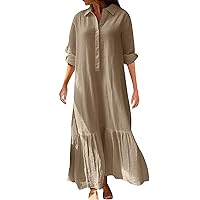 Lace Dresses for Women 2024, Women's New Short Sleeve V Neck Elegant Casual Holiday Dress Oversized, S XL