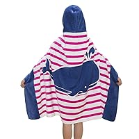 Boys and Girl's Terry Cloth Hooded Bath Towel Beach Towel Bath Robe for kids 2-7Y
