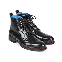 Paul Parkman Polished Leather Boots Black (ID#5075-BLK)