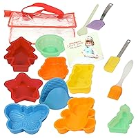 NuWave L’ovenware Little Baker’s Kit, Mini Baking Set for Young Aspiring Chefs, 9 Silicone Non-Stick Baking Molds, 4 Silicone Tools, Little Baker’s Recipe Book, Convenient Carry Case for Easy Storage
