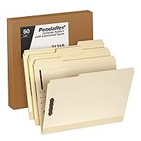 Pendalfex Fastener Folders, Poly Reinforced Spine, Reinforced Tabs, Letter Size, 8-1/2