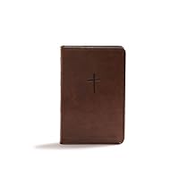 CSB Compact Bible, Value Edition, Brown LeatherTouch, Red Letter, Presentation Page, Full-Color Maps, Easy-to-Read Bible Serif Type