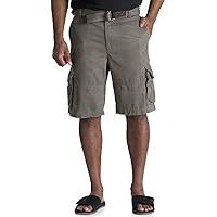 Society of One by DXL Men's Big and Tall Distressed Cargo Shorts Heather Grey 46