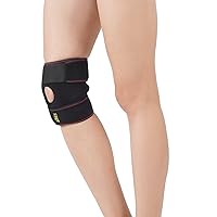 Open Patella Knee Support Brace by Soles - Adjustable Fit & Maximized Durability - Incredibly Comfortable, Made of Breathable Neoprene - Sweat Free Compression Brace for Daily Comfort & Relief