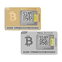 Ballet REAL Bitcoin, Bitcoin Starter Bundle, Stainless Steel and 24K Gold-Plated - The Easiest Crypto Cold Storage Card, Cryptocurrency Hardware Wallet with Multicurrency and NFT Support (Set of 2)