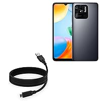 BoxWave Cable Compatible with Xiaomi Redmi 10C - DirectSync - USB 3.0 A to USB 3.1 Type C, USB C Charge and Sync Cable for Xiaomi Redmi 10C - 6ft - Black
