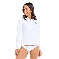 Body Glove Women's Standard Mandie Zip Front Hoodie Rashguard with UPF 50