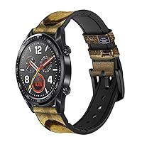 CA0437 Platform 9 3-4 London Railway Station Leather Smart Watch Band Strap for Wristwatch Smartwatch Smart Watch Size (24mm)