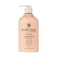 Hairitage Held High Hydrating Volume Conditioner with Jojoba Oil for Dry, Fine Hair - Lightweight Body + Root Lift - Nourishes Hair + Gently Detangles - Perfect For Thick + Fine Hair -13 oz.