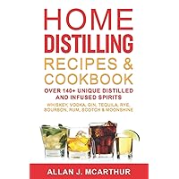 Home Distilling Recipes & Cookbook: Over 140+ Unique Distilled and Infused Spirits Whiskey, Vodka, Gin, Tequila, Rye, Bourbon, Rum, Scotch & Moonshine Home Distilling Recipes & Cookbook: Over 140+ Unique Distilled and Infused Spirits Whiskey, Vodka, Gin, Tequila, Rye, Bourbon, Rum, Scotch & Moonshine Paperback Kindle Hardcover