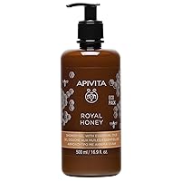 Royal Honey Shower Gel with Essential Oils, Creamy Moisturizing Body Wash Infused with Thyme Honey & Propolis Extract, Nourishing Cleanser Soothes Irritation and Hydrates, 16.9 Fl Oz