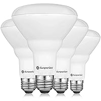 BR30 LED Bulb, 8.5W=65W, 3500K Natural White, 800 Lumens, Dimmable Flood Light Bulbs for Recessed Cans, Enclosed Fixture Rated, Damp Rated, UL Listed, E26 Standard Base (4 Pack)