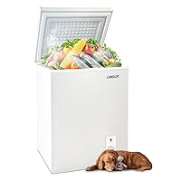 Mini-Chest-Freezer, Deep-Freezers-Small Compact-Apartment Refrigerator, Chest-Freezer 2.54 Cu Ft with 5 Temperature Control and Storage Basket Space-Saving for Home Garage Kitchen Office