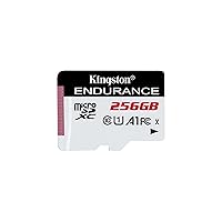 Kingston High Endurance 256GB microSD Card | 95/45 MB/s Read & Write | Built for Write Intensive Applications | UHS-I U1 Speed Class 10 A1 | SDCE/256GB