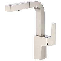 Danze Mid-Town Single Handle Pull-Out Kitchen Faucet with Snapback Retraction, Stainless Steel