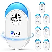 Upgraded Ultrasonic Pest Repeller 8 Packs, 2024 Indoor Mosquito Repellent for Roach Rodent, Mouse, Bugs, Mice, Spider, Electronic Plug in Pest Control for House, Garage, Warehouse, Hotel
