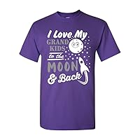I Love My Grand Kids to The Moon and Back Funny Humor DT Adult T-Shirt Tee
