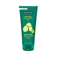 Freeman Renewing Cucumber Peel-Off Gel Facial Mask, Face Mask Refreshes Skin, Aloe Soothes & Moisturizes, Get Rejuvenated Skin, For Normal & Combination Skin, 6 fl. oz./175 mL Tube, 1 Count