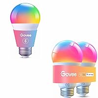 Govee LED Light Bulb Dimmable, Music Sync Color Changing Bundle LED Smart Light Bulbs, 1000LM Color Changing Light Bulb
