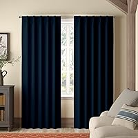 Magic Drapes Pinch Pleated Curtains for Bedroom Living Room Thermal Insulated Room Darkening Patio Door Window Curtain Panel with Tiebacks & Hooks W(26