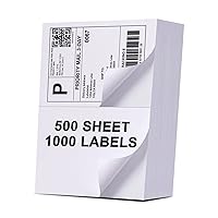 Half Sheet Self Adhesive Shipping Labels for Laser & Inkjet Printers, 8.5