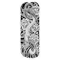 2 pcs Full Arm Tattoo Stickers For Men, Waterproof And Long-Lasting Simulated Tattoos, Soaring Snake And Cherry Blossom Arm, Japanese Traditional Stickers