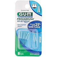 Gum Go-Betweens Proxabrush Refills Wide [614] 8 Each (Pack of 12)