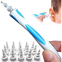 Q Grips Earwax Remover 2022 Tvidler Ear Wax Remover Kit Silicone Soft Ear Wax Removal Tool Reusable Q-Grips Earwax Removal Tool with 16 Pcs Replacement Heads Ear Cleaner for Adult & Kids