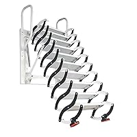 Attic Telescopic Ladder Wall Mounted Step Ladder Carbon Steel Loft Ladder Invisible Load 660 Lb for Home Folding Ladder