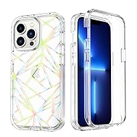AMZER Crusta Hybrid Full Body Case for iPhone 13 Pro Max with Built-in Screen Protector - Glitter Geometric