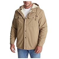 Men'S Heavyweight Fleece Hoodie Sherpa Jacket Full Zip Warm Fuzzy Windproof Winter Coats Hooded Outwear