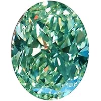 Loose Moissanite 4 Carat, Green Color Diamond, VVS1 Clarity, Oval Cut Brilliant Gemstone for Making Engagement/Wedding/Ring/Jewelry/Pendant/Earrings/Necklaces Handmade Moissanite