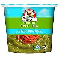 Dr. McDougall's Right Foods Vegan Split Pea Soup Lower Sodium, 1.9 Ounce Cups (Pack of 6)