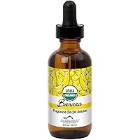 US Organic Banana Fragrance Oil_Oil Soluble_USDA Certified Organic_for Candle, Soap Making, Shampoo, Conditioner, Body Oil, Body Butter, Craft, DIY Projects, and Small Businesses_2 fl oz