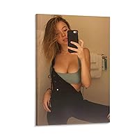 Cara Delevingne Takes A Selfie with Her Phone in The Mirror Poster Sexy Star Hot Body Poster Model Poster Wall Decoration Art Poster Canvas Poster Bedroom Decor Office Room Decor Gift Frame-style 24x
