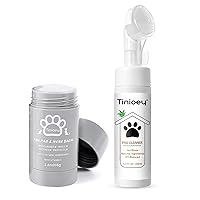 Dog Paw Care Kit | No Rinse Paw Cleaner (6.8 oz)| Natural Lick Safe Dog Paw Balm Stick (2.4oz) Protector, Soother & Moisturizer for Cracked Dry & Damaged Paws, Nose & Elbows